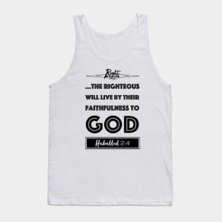 Live By Righteousness (flat black) Tank Top